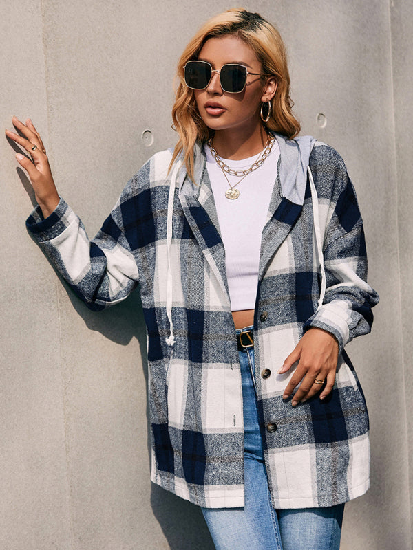 Hooded Loose Casual Shirt Jacket