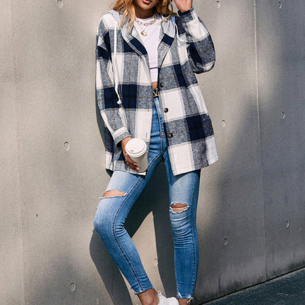Hooded Loose Casual Shirt Jacket