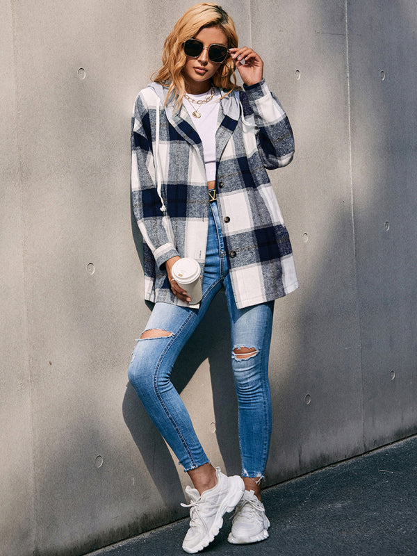 Hooded Loose Casual Shirt Jacket