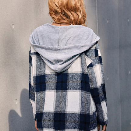 Hooded Loose Casual Shirt Jacket