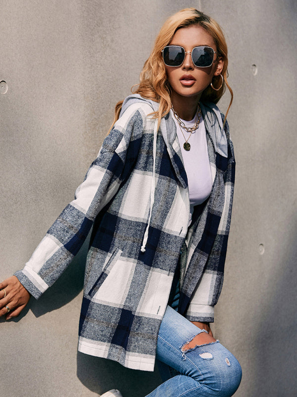 Hooded Loose Casual Shirt Jacket