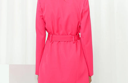 Belted Pocket Blazer Dress