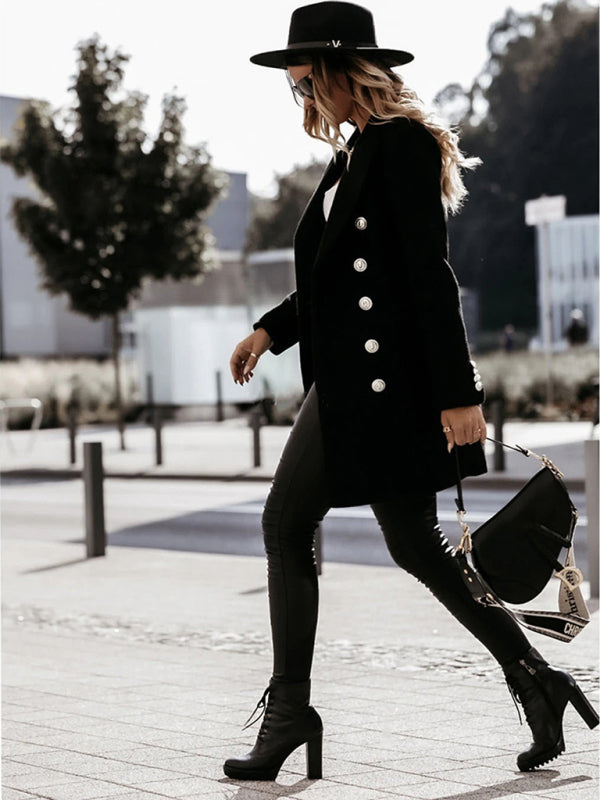 Double Breasted Woolen Coat