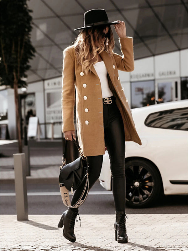 Double Breasted Woolen Coat