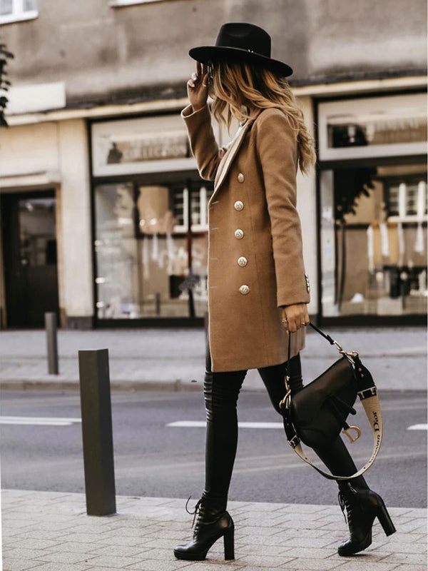 Double Breasted Woolen Coat