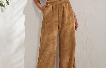Paneled Slit Wide-Leg Trousers
