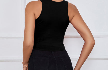 Knitted U-neck Short Shirt