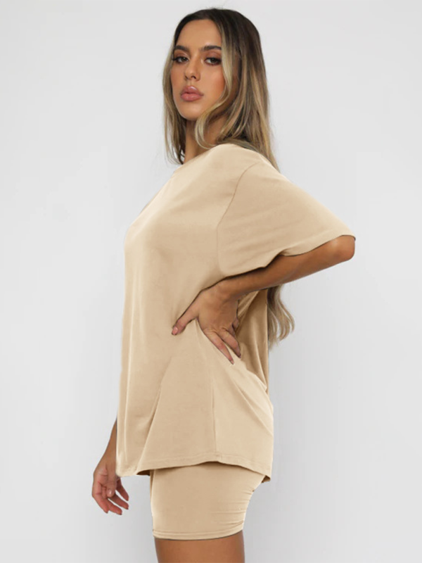 Casual Short-Sleeved + Shorts 2 Pcs Set