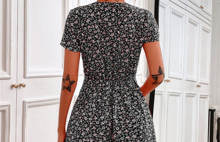 Short Sleeve Printed Dress