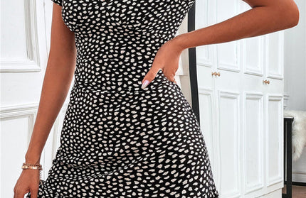 Short Sleeve Printed Dress