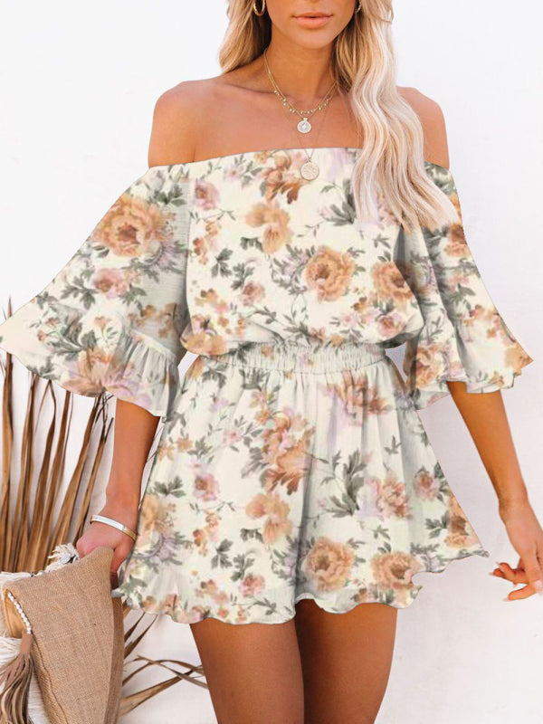 Short-Sleeved Loose Jumpsuit
