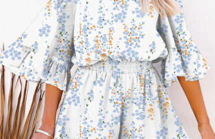 Short-Sleeved Loose Jumpsuit