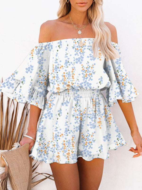 Short-Sleeved Loose Jumpsuit