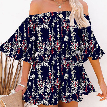 Short-Sleeved Loose Jumpsuit