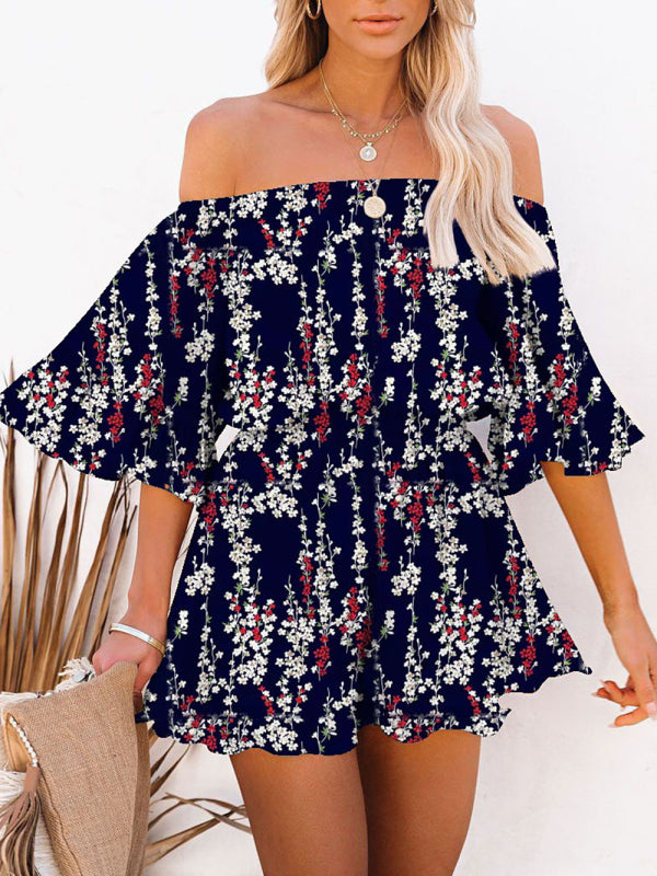 Short-Sleeved Loose Jumpsuit