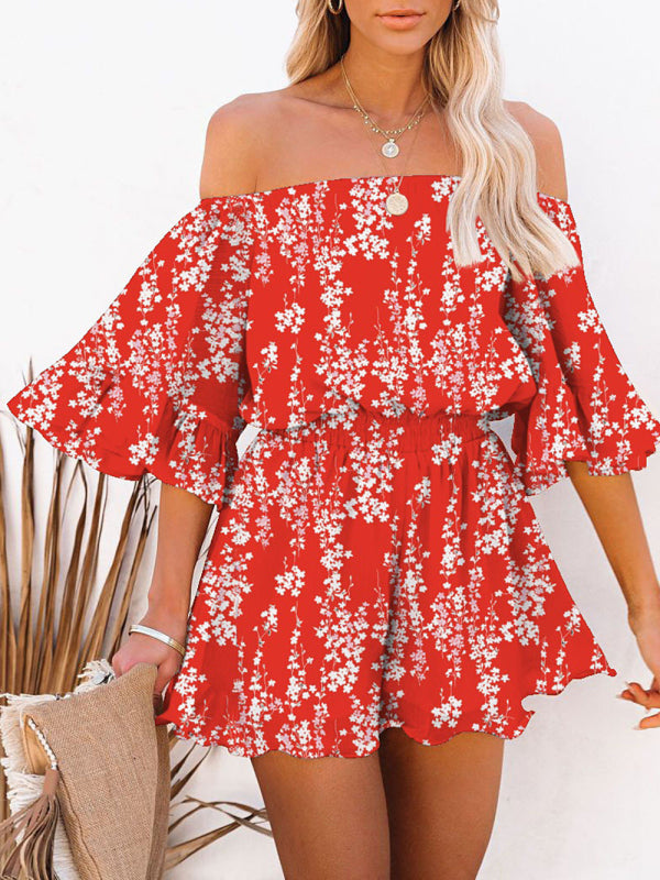 Short-Sleeved Loose Jumpsuit