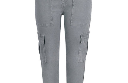 Washed Button Casual Ladies Cotton Trousers - Hey Love Boutique
