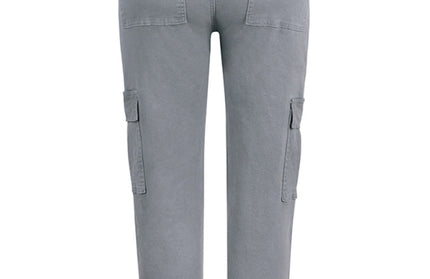 Washed Button Casual Ladies Cotton Trousers - Hey Love Boutique