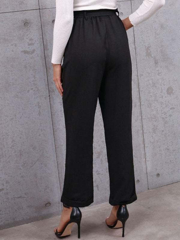 Lace-Up Nine-Point Pants