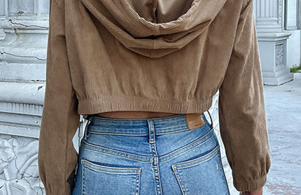 Hooded Corduroy Jacket