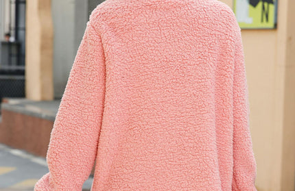 Lapel Long Sleeve Loose Buttoned Long Jacket