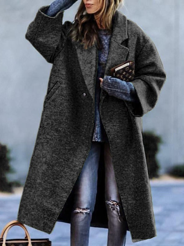 Beltless Loose Woolen Jacket