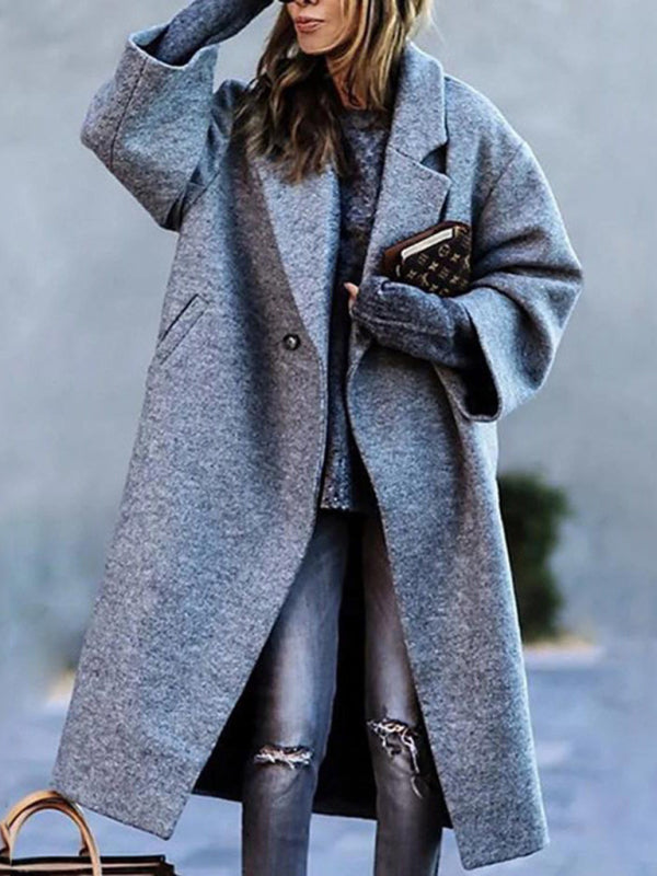 Beltless Loose Woolen Jacket