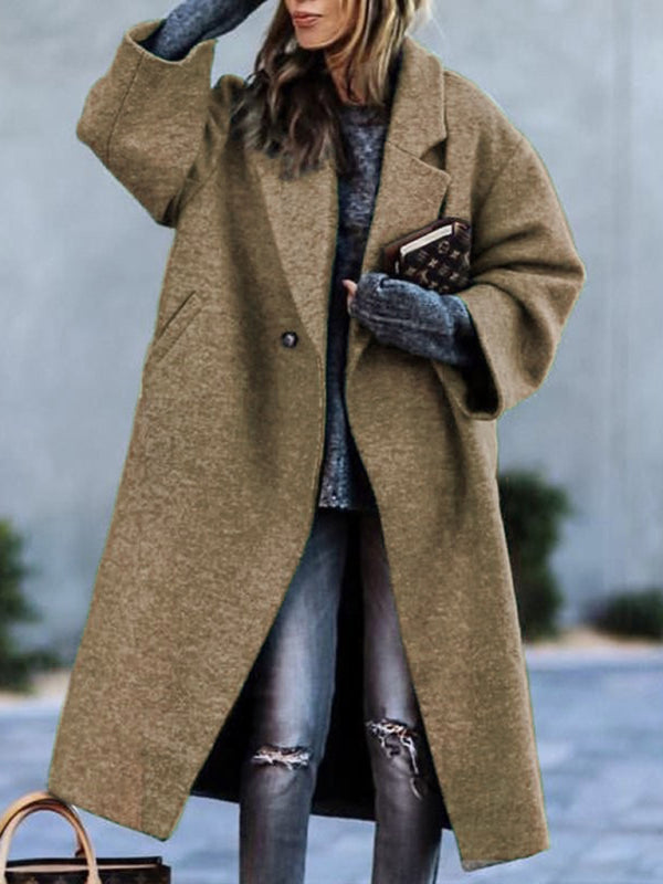Beltless Loose Woolen Jacket