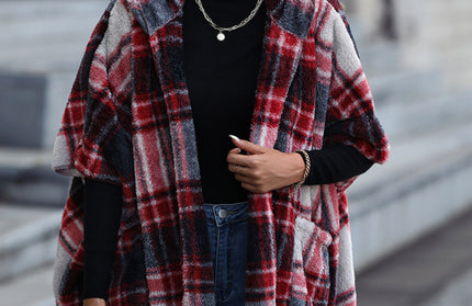 Hooded Three-Quarter Sleeve Loose Jacket