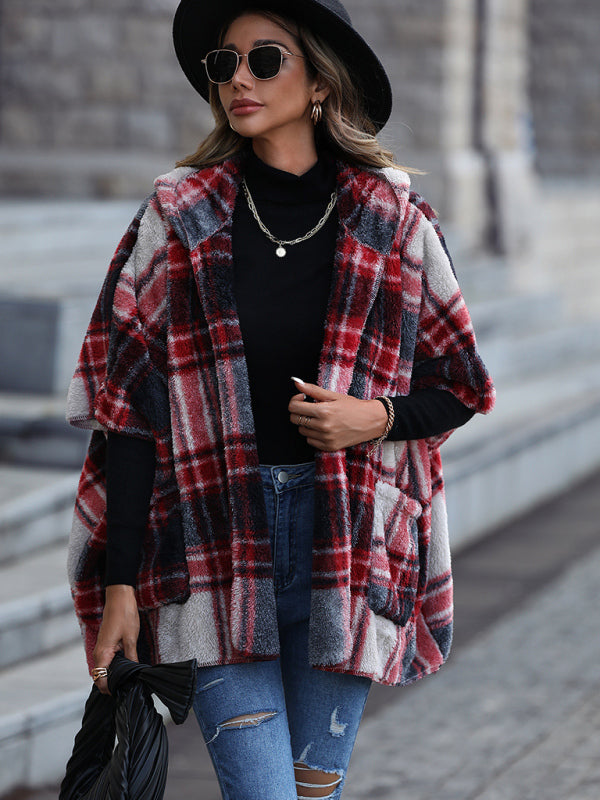 Hooded Three-Quarter Sleeve Loose Jacket
