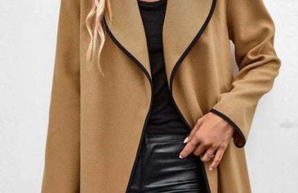 Elegant Long Sleeve Loose Woolen Jacket