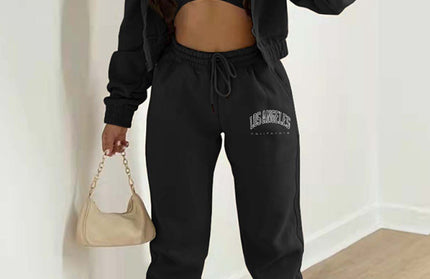 Hooded Sports 3 Pcs Pants Set