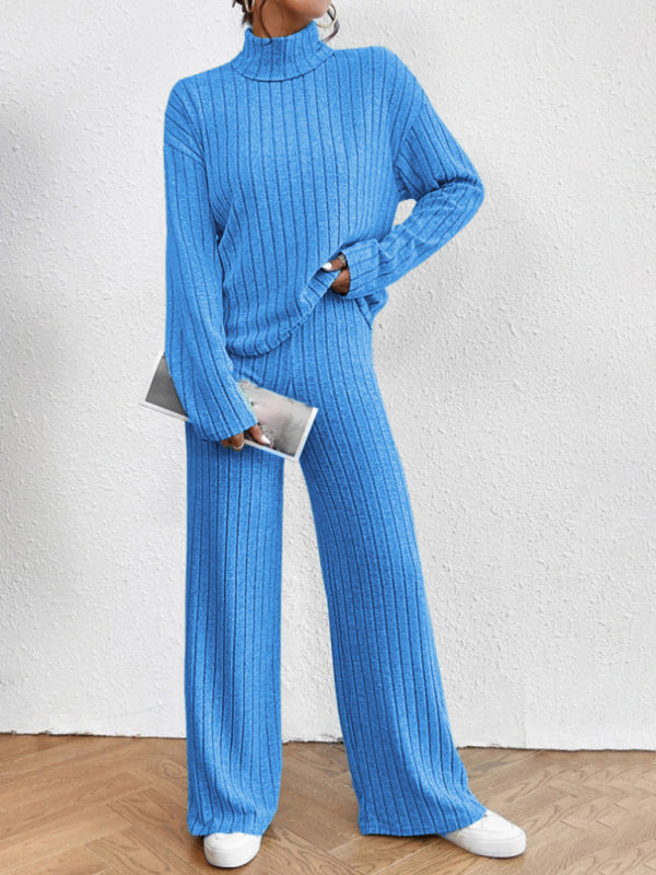 Casual Knitted Long Sleeve Pants Set