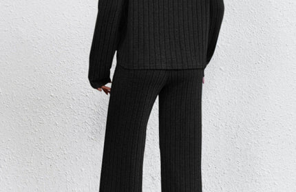 Casual Knitted Long Sleeve Pants Set