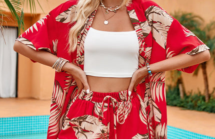 Resort Style Cardigan Shorts Set