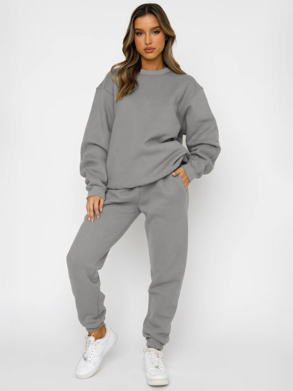 Casual Pullover Long Sleeve Sweater Suit - Hey Love Boutique