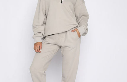 Pullover Long-Sleeved Sweatshirt Set - Hey Love Boutique