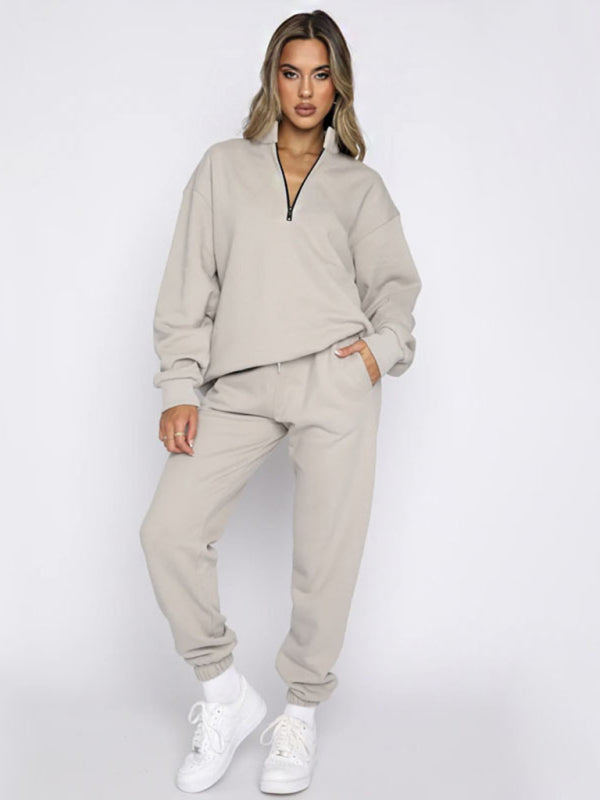 Pullover Long-Sleeved Sweatshirt Set - Hey Love Boutique