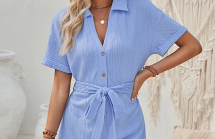 Casual Knitted Short Jumpsuit