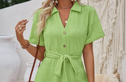 Casual Knitted Short Jumpsuit