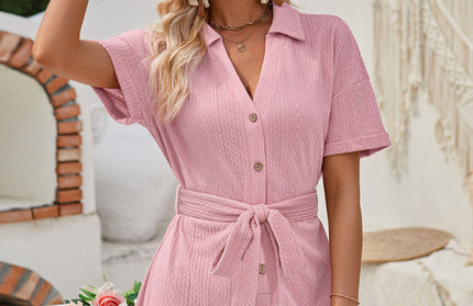 Casual Knitted Short Jumpsuit