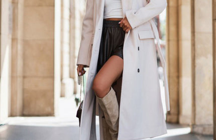 Tie Up Woolen Jacket