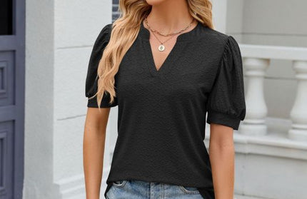 Puff Pleated Loose T-shirt