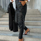 Slim Fit Leather Pants Pockets