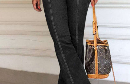 Stretch High Waist Flared Jeans