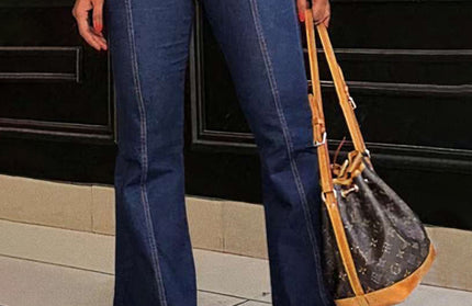 Stretch High Waist Flared Jeans