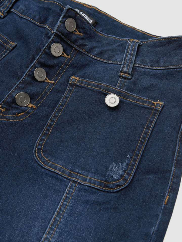 Stretch High Waist Flared Jeans