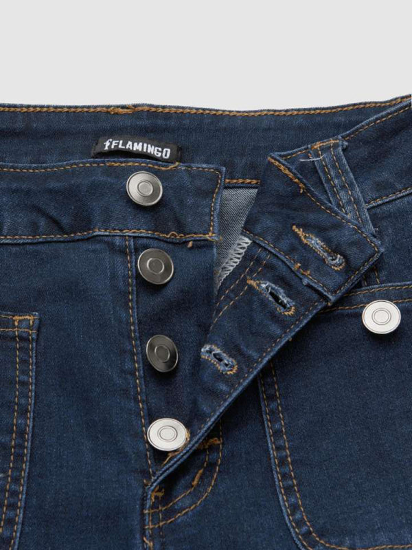 Stretch High Waist Flared Jeans