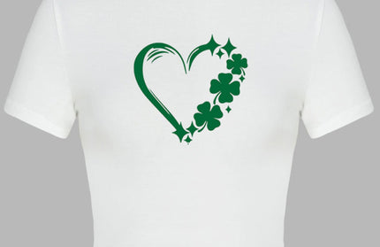 St. Patrick's Day Green Leaf Print T-Shirt