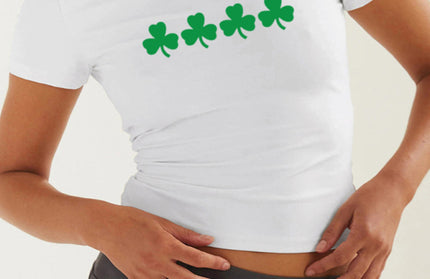 St. Patrick's Day Green Leaf Print T-Shirt